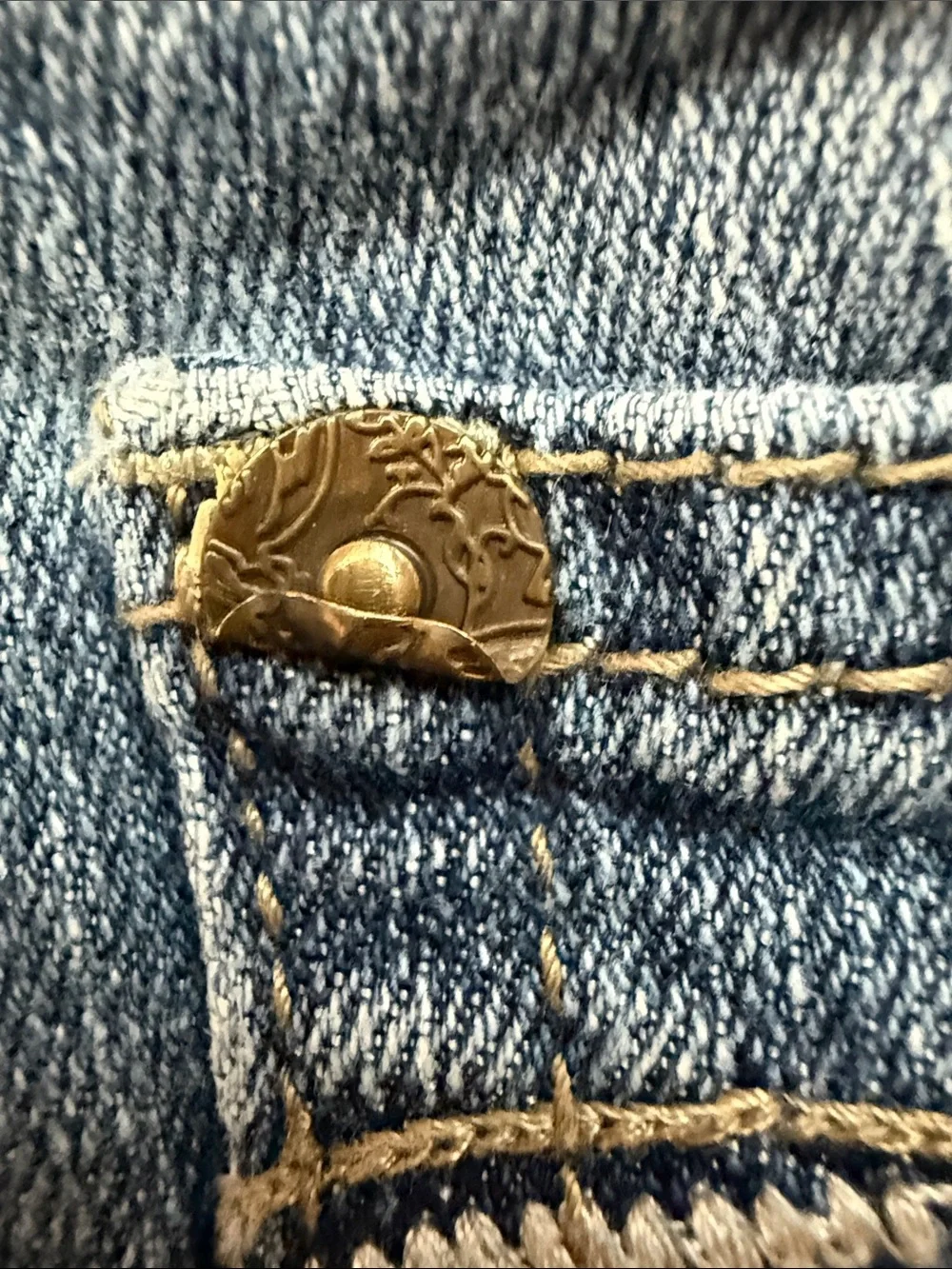 Paris Blues Distressed Blue Denim Short Shorts